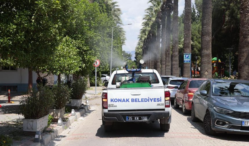 Konak’ta sivrisineklere karşı ilaçlama seferberliği: Ekipler her gün sahada