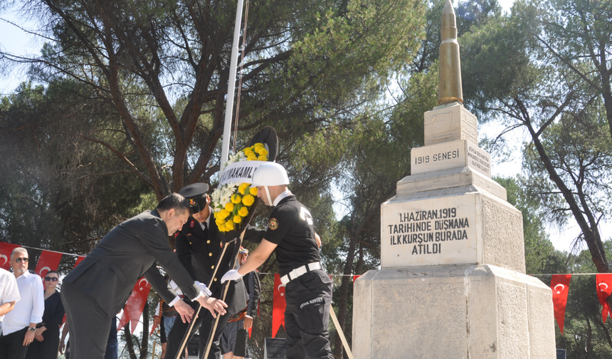 Ödemiş'te ilk kurşunun 107'nci yıl dönümü dolayısıyla tören düzenlendi