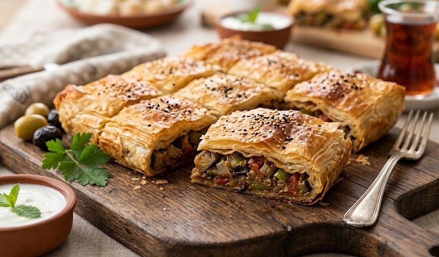 Onun yeri ayrı... Çıtır çıtır patlıcanlı börek tarifi
