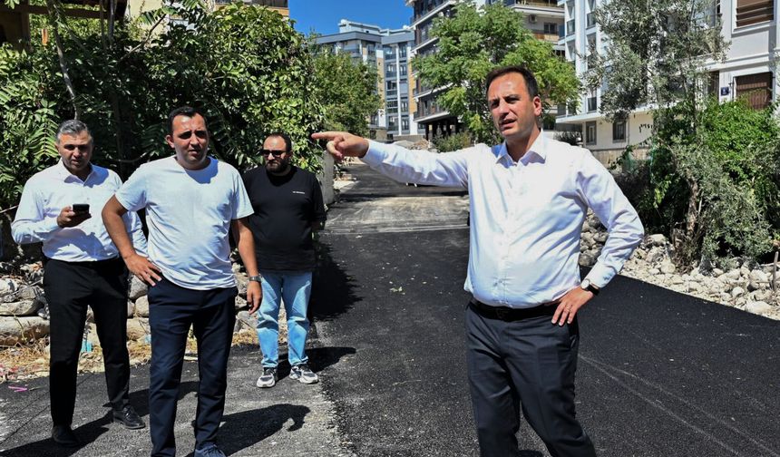 Bornova’da yol çalışmaları hız kesmeden sürüyor