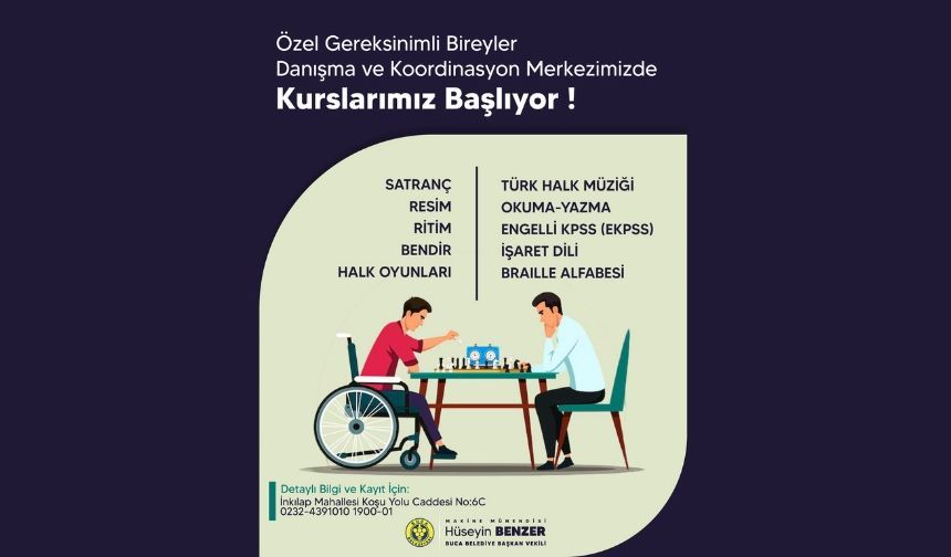 Buca’da engelsiz yaşam için kurslar başlıyor