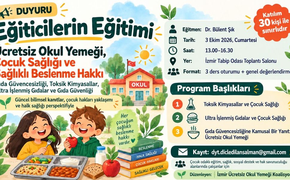 İzmir Ücretsiz Okul Yemeği Koalisyonu’ndan çocuk sağlığı eğitimi