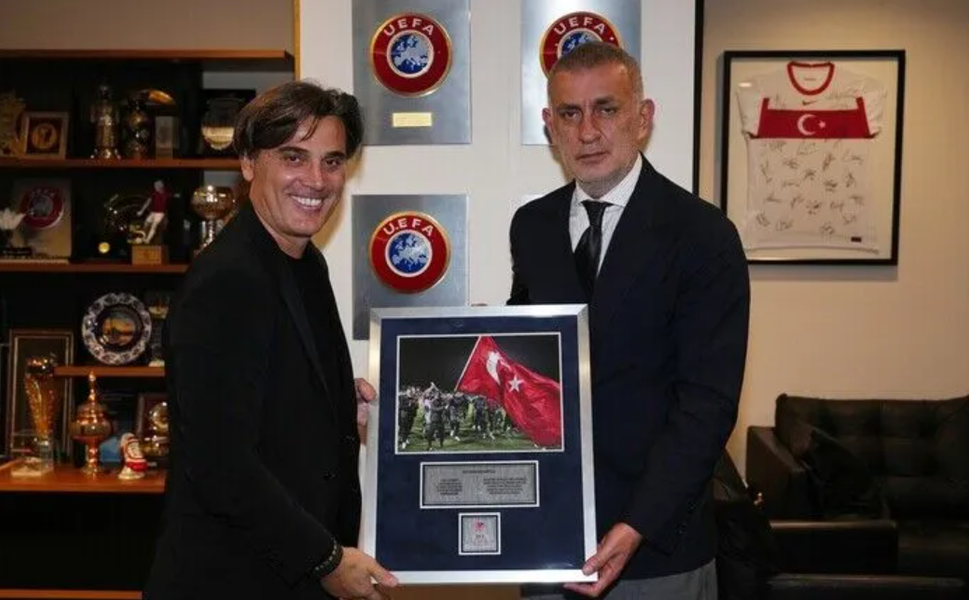 TFF Başkanı Hacıosmanoğlu Montella ile vedalaştı