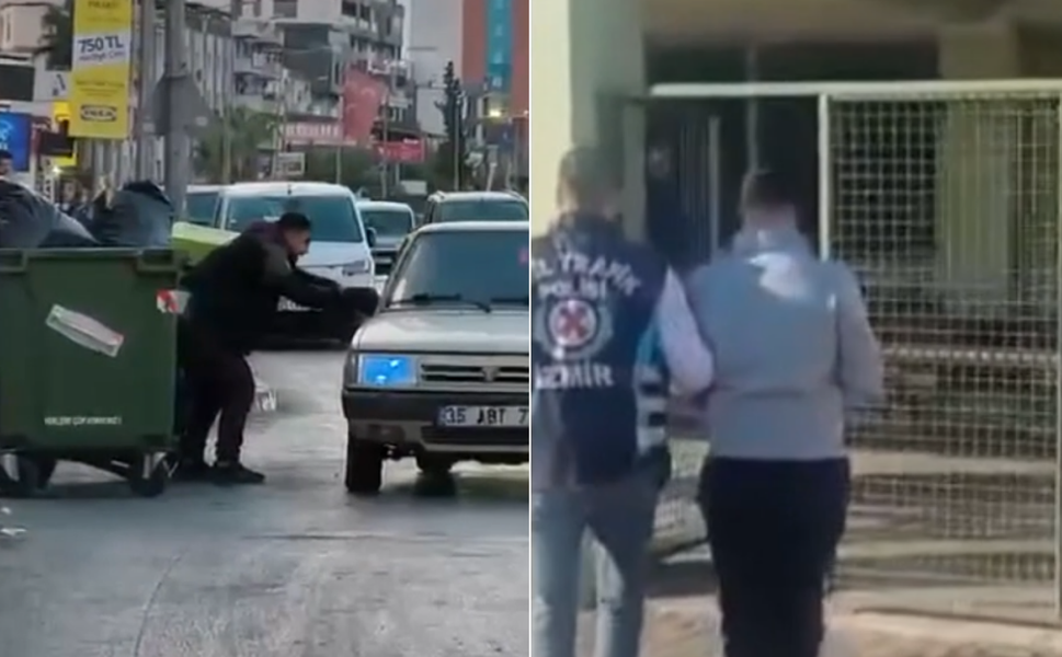 İzmir'de trafikteki saldırgan sürücüye para cezası