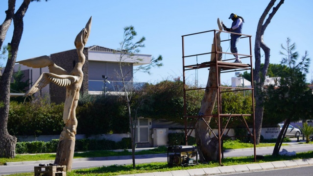 Çeşme'de büyüleyici sanat: 'Yürüyüşlerinizde ağaçların ruhu size eşlik edecek'