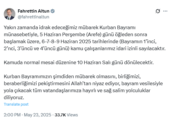 fahrettin-altun-kurban-bayrami-aciklama