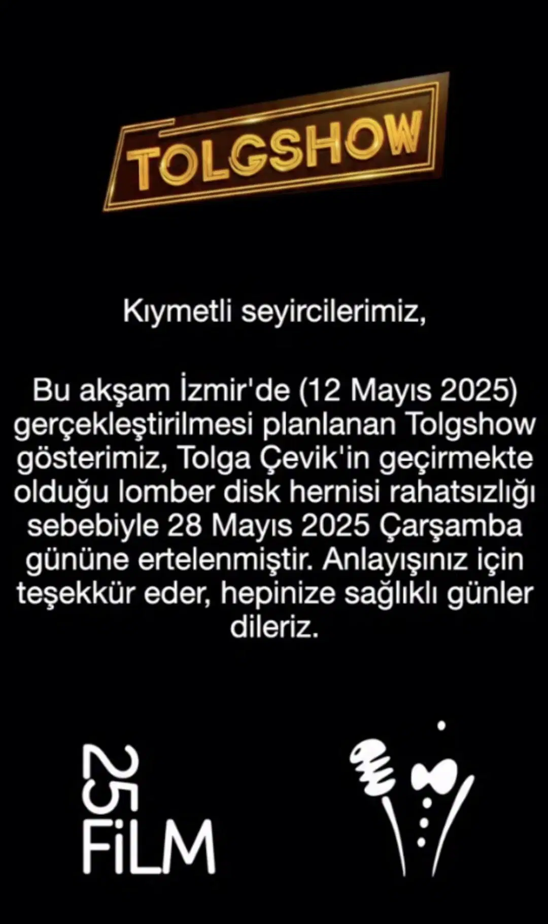 Tolga Cevik Hastaligini Duyurdu Izmir Gosterisini Erteledi-1