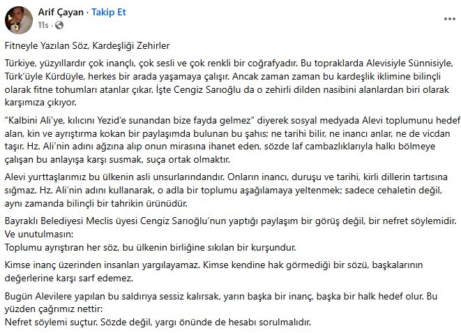 Izmirde Meclis Uyeleri Alevileri Hedef Almisti Sosyal Medyadan Tepki Yagdi