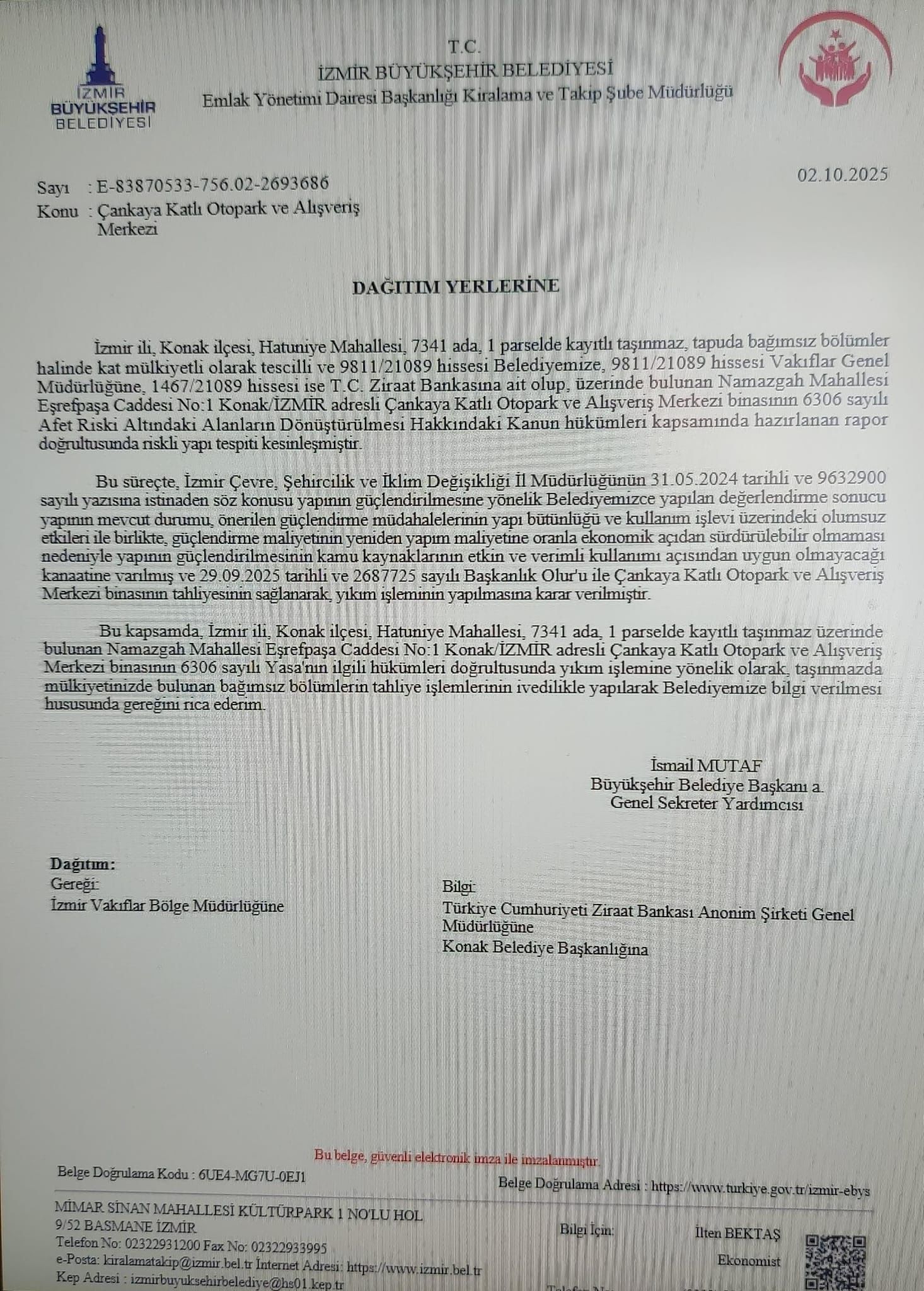 Çankaya Katlı Otopark ve Alışveriş Merkezi