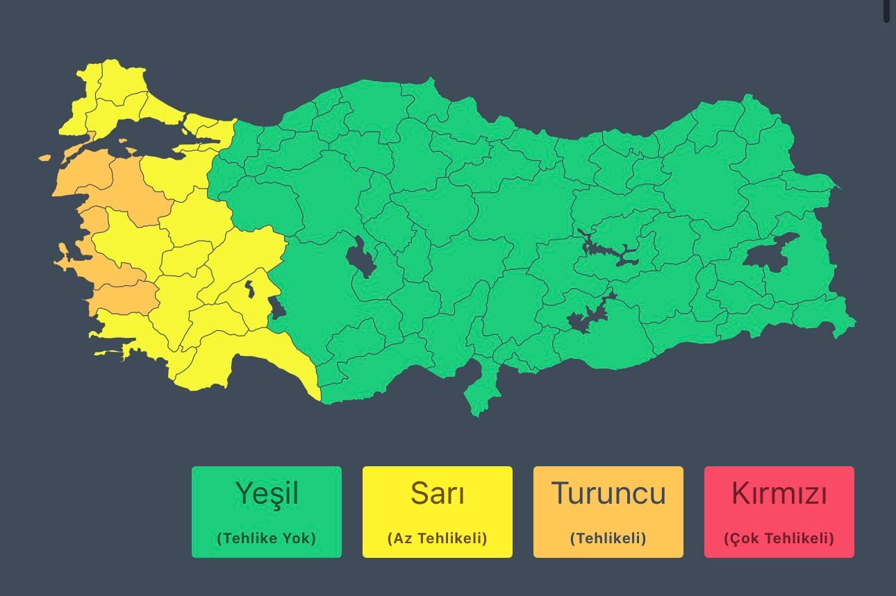 İzmir Sağanak Yağışa Teslim Turuncu Kodlu Uyarı Geldi!