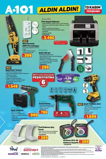 A101'e koltuk ve halı yıkama makinesi geliyor: 13Kasım Perşembe 2025 A101 Aldın Aldın kataloğu açıklandı