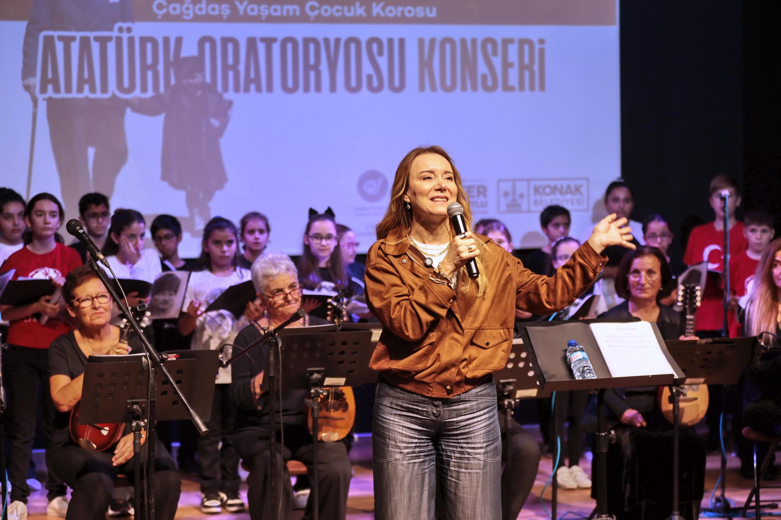 Konak’ta Atatürk’e oratoryolu anma