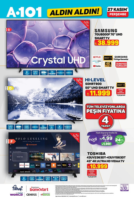 A101'e çekmeceli derin dondurucu geliyor: İşte 27 Kasım Perşembe 2025 A101 Aldın Aldın kataloğu