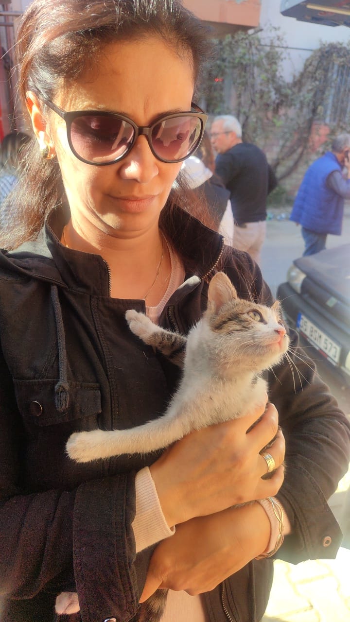 İzmir’de korkutan yangın: Yavru kediyi komşular kurtardı