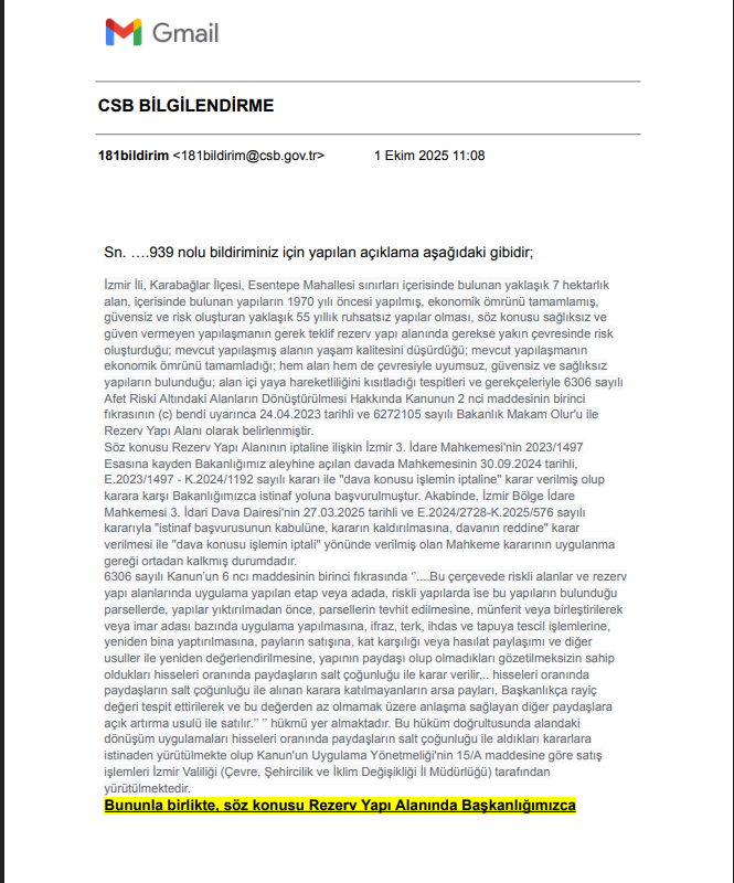 Karabağlar Esentepe’de mahalle halkı diken üstünde:Firma yetki bizde, Bakanlık yetkilendirmedik, belediye çıkın diyor!