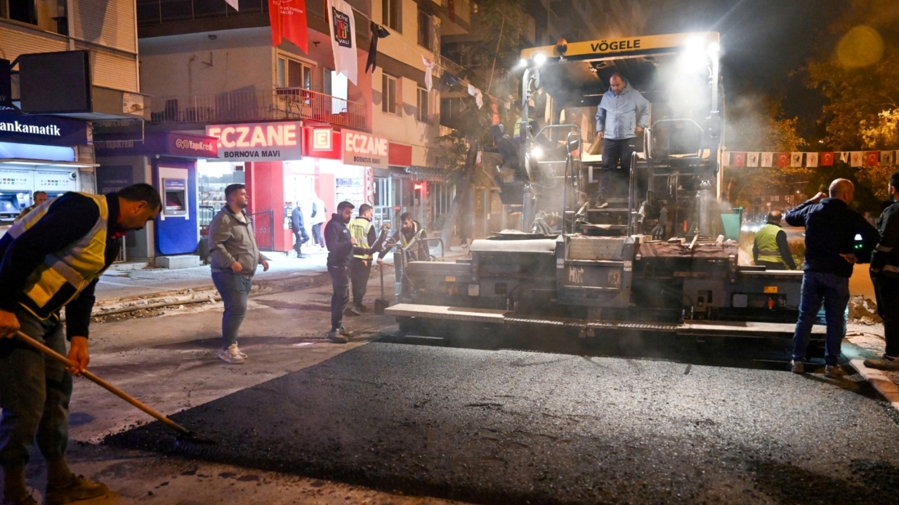 Bornova Modernleşiyor Başkan Eşki’den Gece Mesaisi