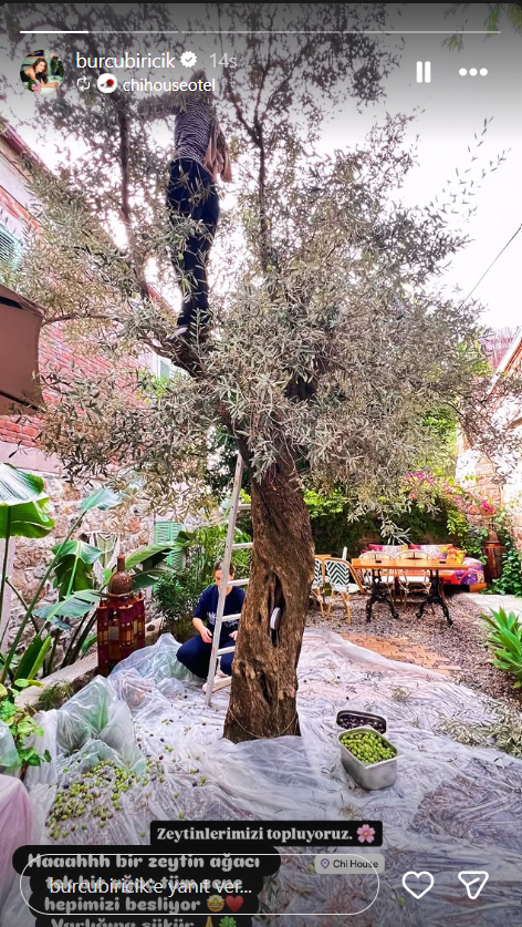 Burcu Biricik, Ayvalık’taki otelinde doğayla iç içe bir gün geçirdi