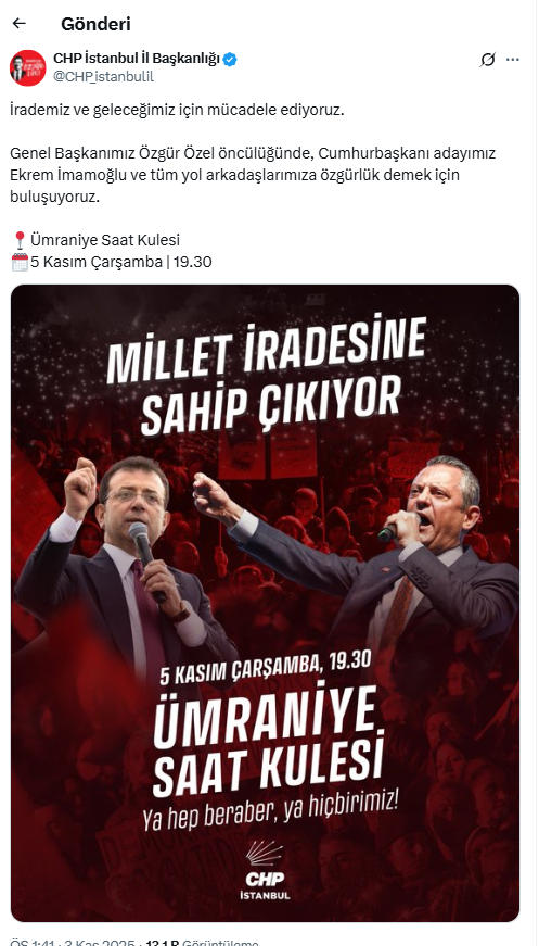 CHP'nin yeni miting adresi belli oldu!