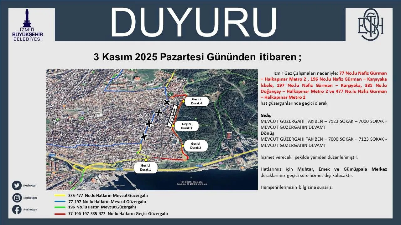 Eshot Duyurdu 5 Hat Icin Sefer Disi Uygulama Bitiyor