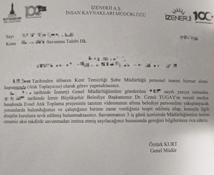 İzBB’de eleştiriye tahammül yok: Yorum yaptı, disipline verildi!