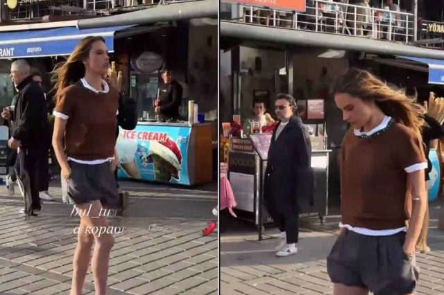 Dünyaca ünlü Victoria's Secret modeli İstanbul sokaklarında