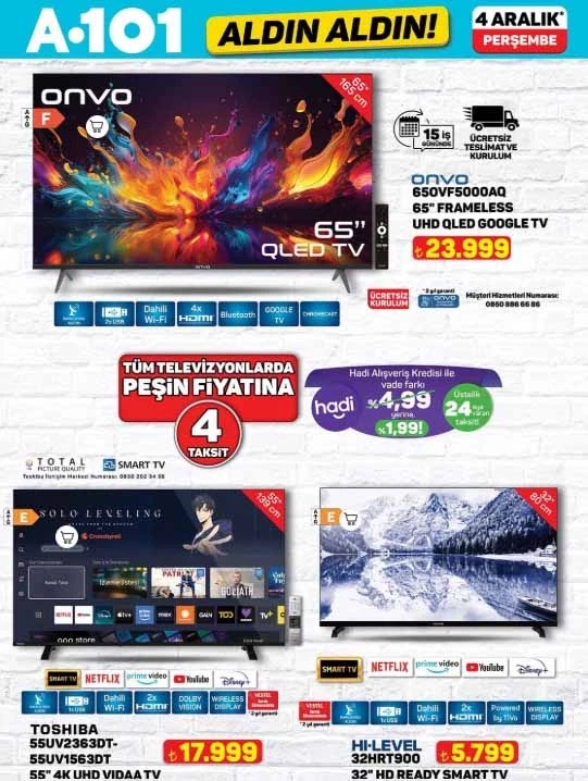 A101'e yeni kataloğu yayınladı: 4 Aralık Perşembe A 101'e yılbaşı ürünleri geliyor!