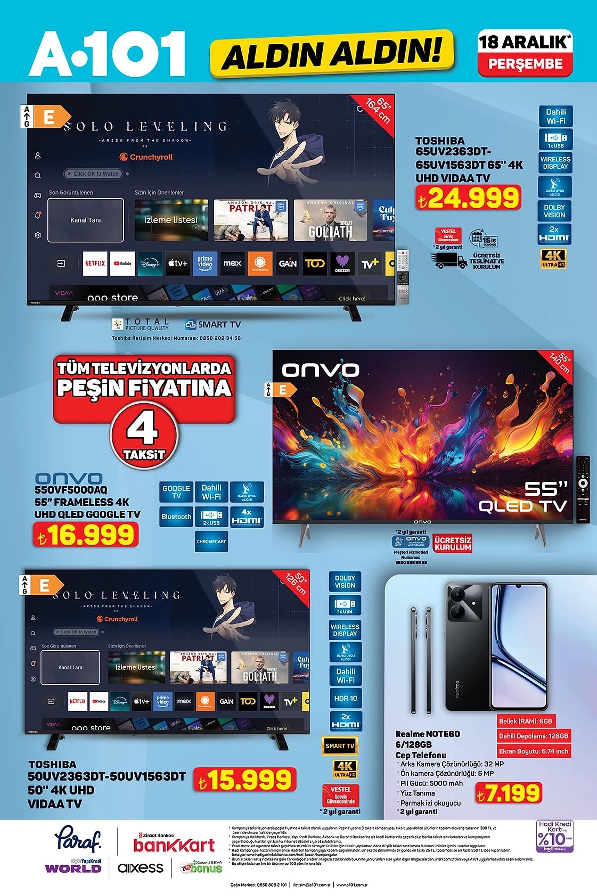 Müzik ürünlerinden cam temizleme robotuna... 18 Aralık Perşembe A101 kataloğu belli oldu!