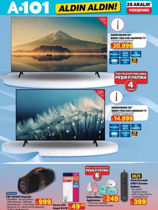 Yılbaşı A 101'de güzel: 25 Aralık Perşembe A101 Aldın Aldın kataloğu belli oldu!