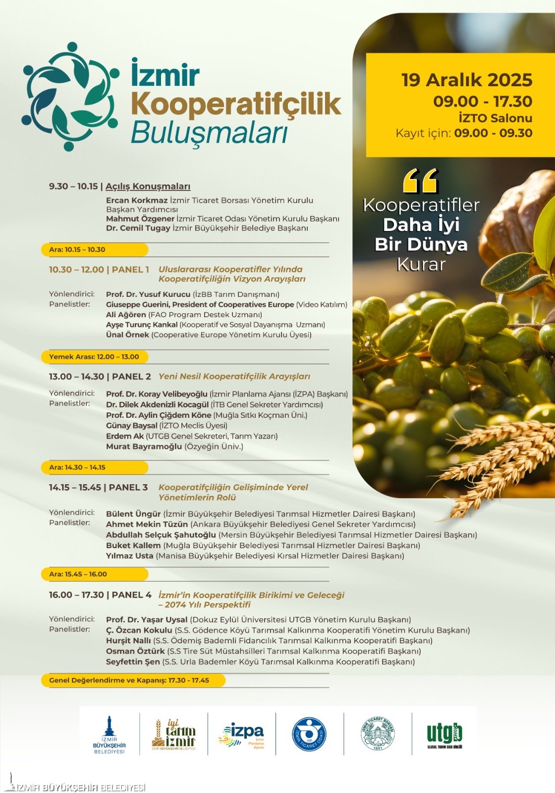 İzmir'de kooperatifçilik buluşmaları başlıyor