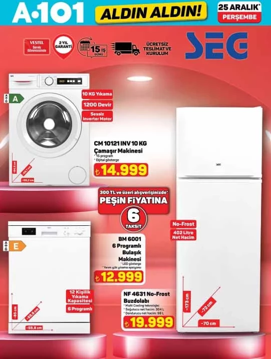 Yılbaşı A 101'de güzel: 25 Aralık Perşembe A101 Aldın Aldın kataloğu belli oldu!