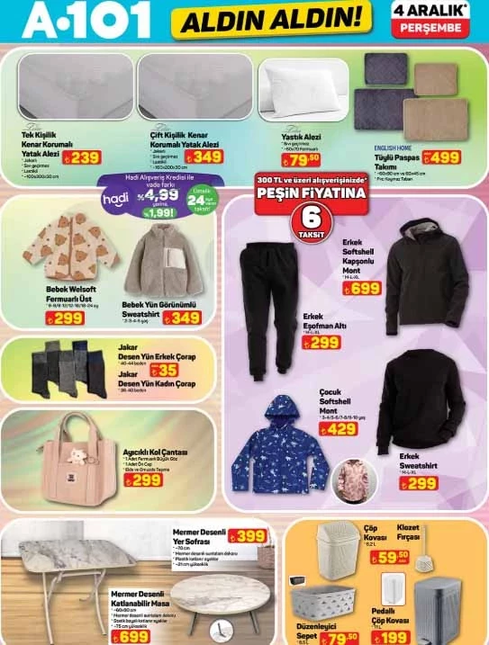 A101'e yeni kataloğu yayınladı: 4 Aralık Perşembe A 101'e yılbaşı ürünleri geliyor!