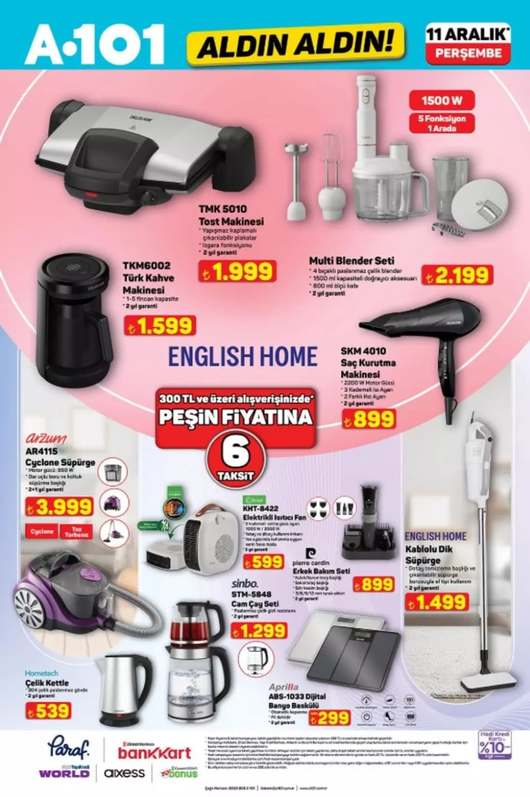 A101' in yeni kataloğu belli oldu: 11 Aralık Perşembe A 101'e tam set balıkçı seti geliyor!