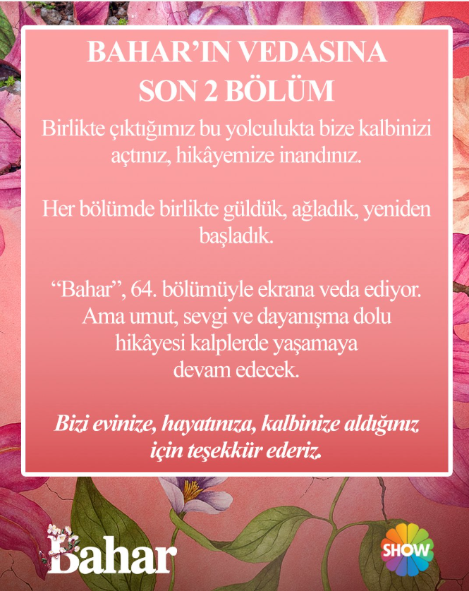 Sevenlerine kötü haber: Bahar dizisinde final için son 2!