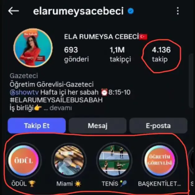 Ela Rümeysa Cebeci'nin sosyal medya hesabında dikkat çeken değişiklik