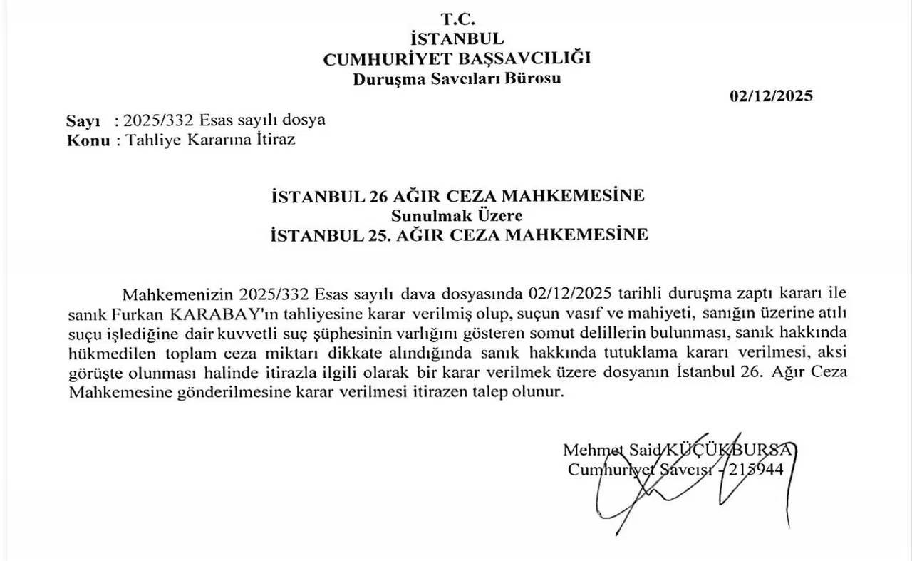 Furkan Karabay’ın Tahliyesine Savcılıktan Karşı Hamle-1