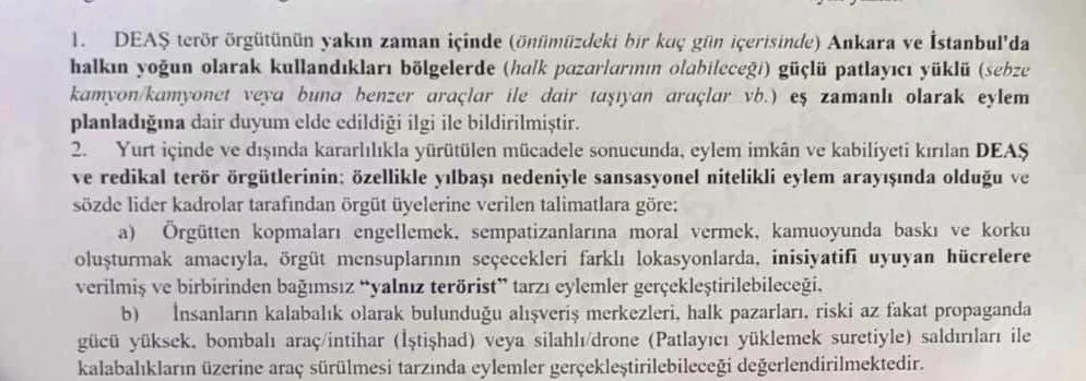 IŞİD alarmı: Yılbaşında saldırı gerçekleştirebilir!
