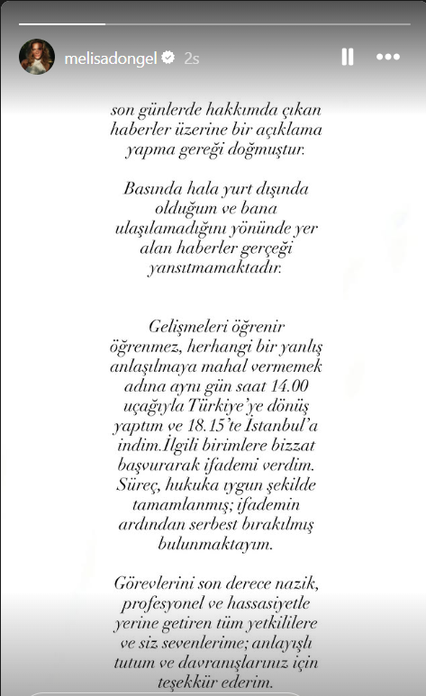 Saç ve kan örenği veren Melisa Döngel sessizliğini bozdu!