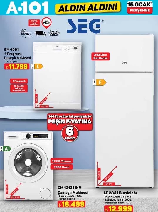 A 101' e buharlı kırışıklık giderici geliyor: A 101 15 Ocak Aldın Aldın ürünleri bugün raflarda!