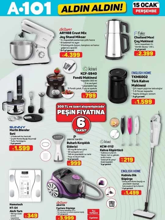 A 101' e buharlı kırışıklık giderici geliyor: A 101 15 Ocak Aldın Aldın ürünleri bugün raflarda!