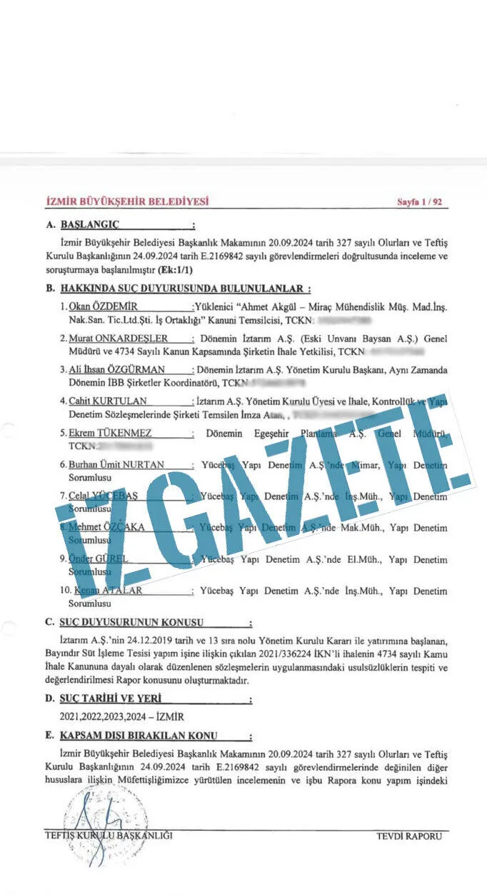 Eski Iztarim Genel Muduru Gozaltina Alindi