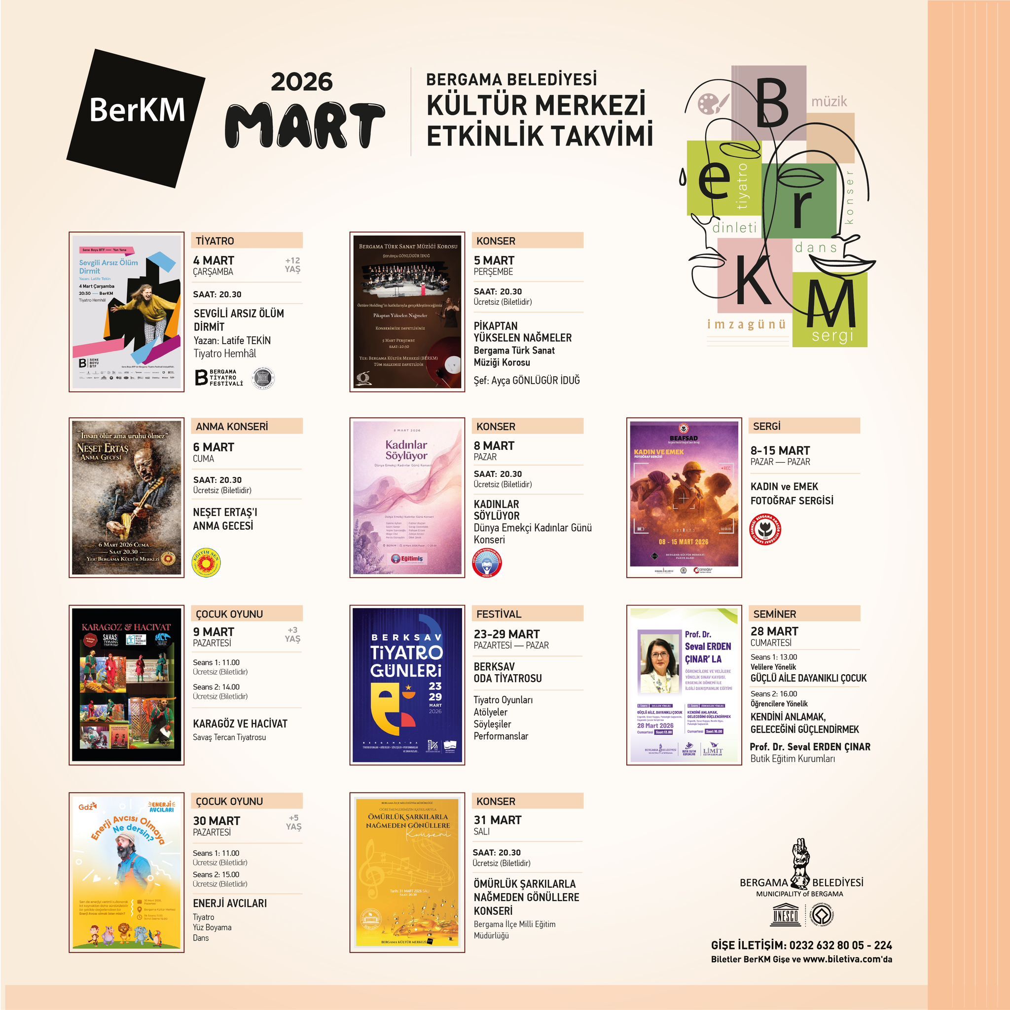 Bergama’da Sanat Dolu Mart Programı