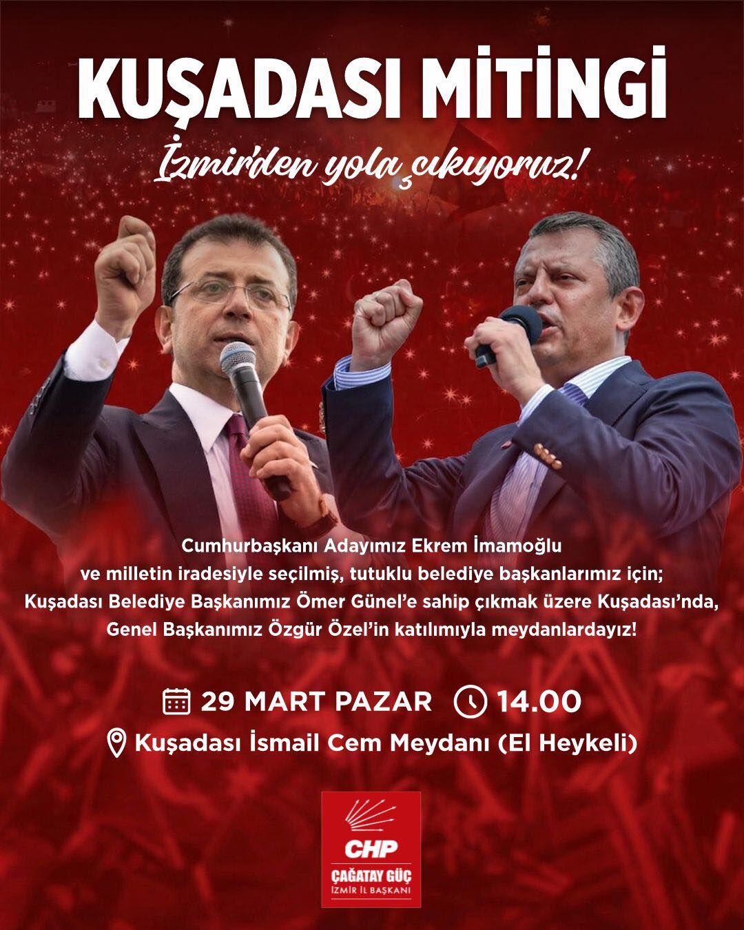 CHP’den Kuşadası’nda milli irade mitingi