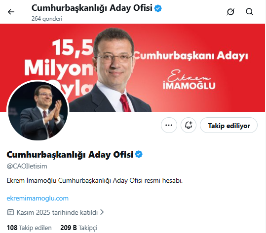 İmamoğlu’nun Cumhurbaşkanı Adaylık Ofisi Hesabına Soruşturma!