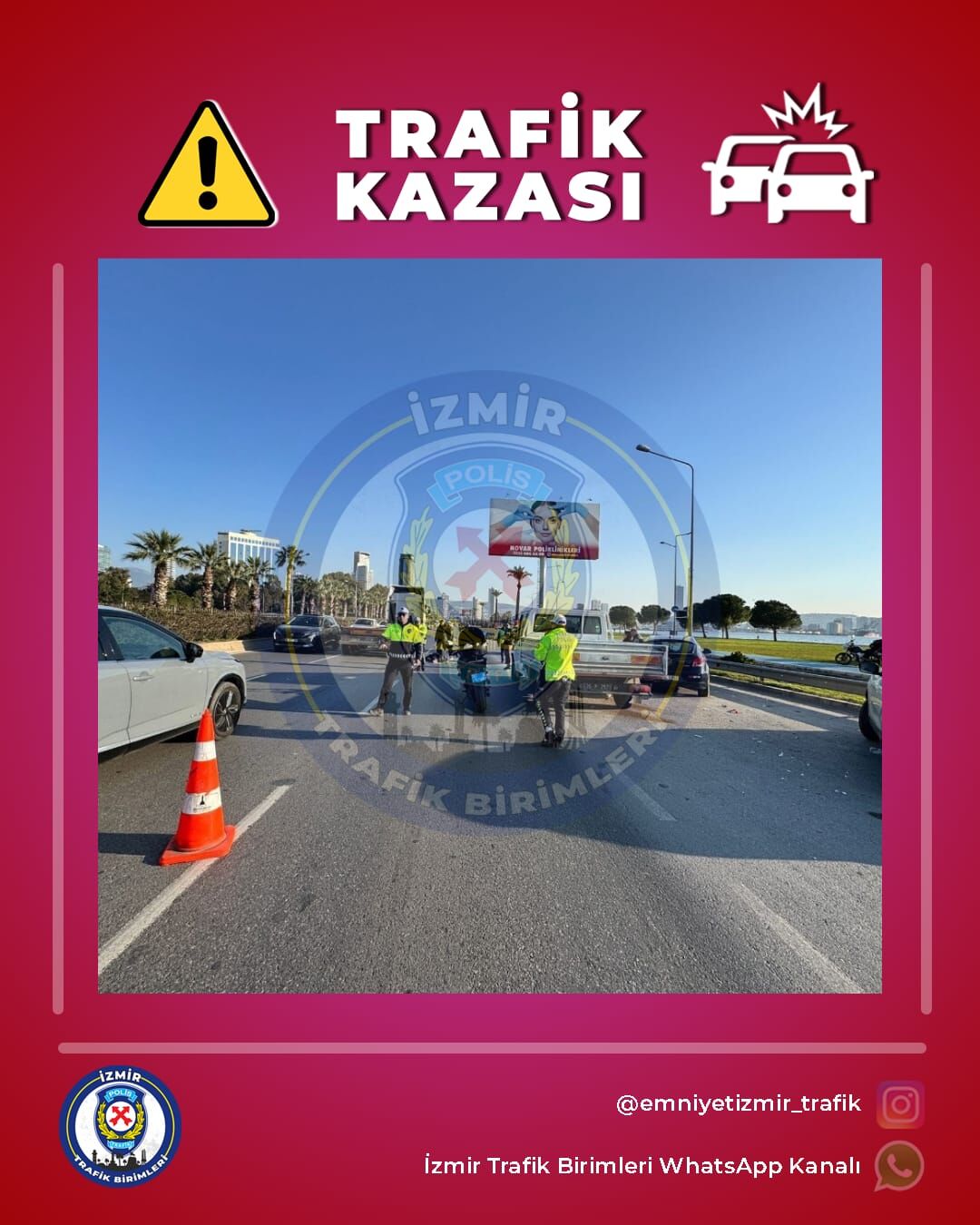 İzmir Emniyet'i Altınyol Için Uyardı Trafik Kazası Var!