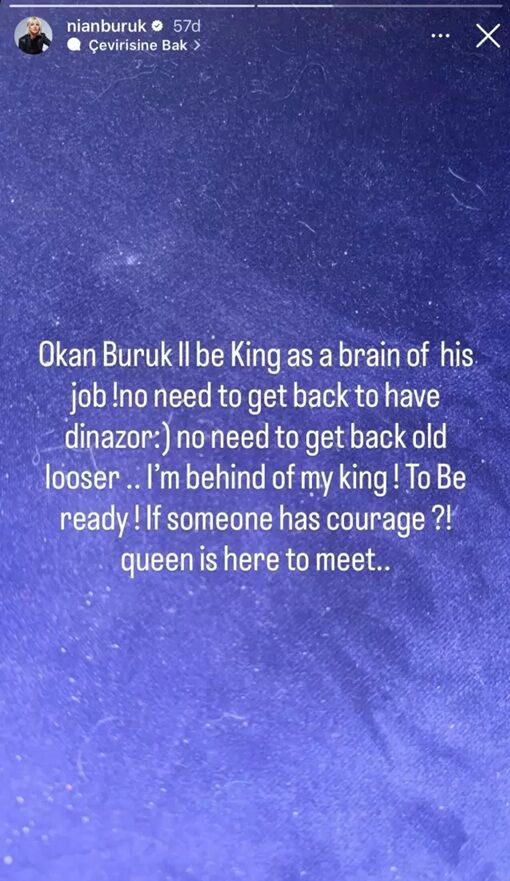 Okan Buruk’un eski eşinden garip paylaşım: Dinozora geri dönmeye gerek yok