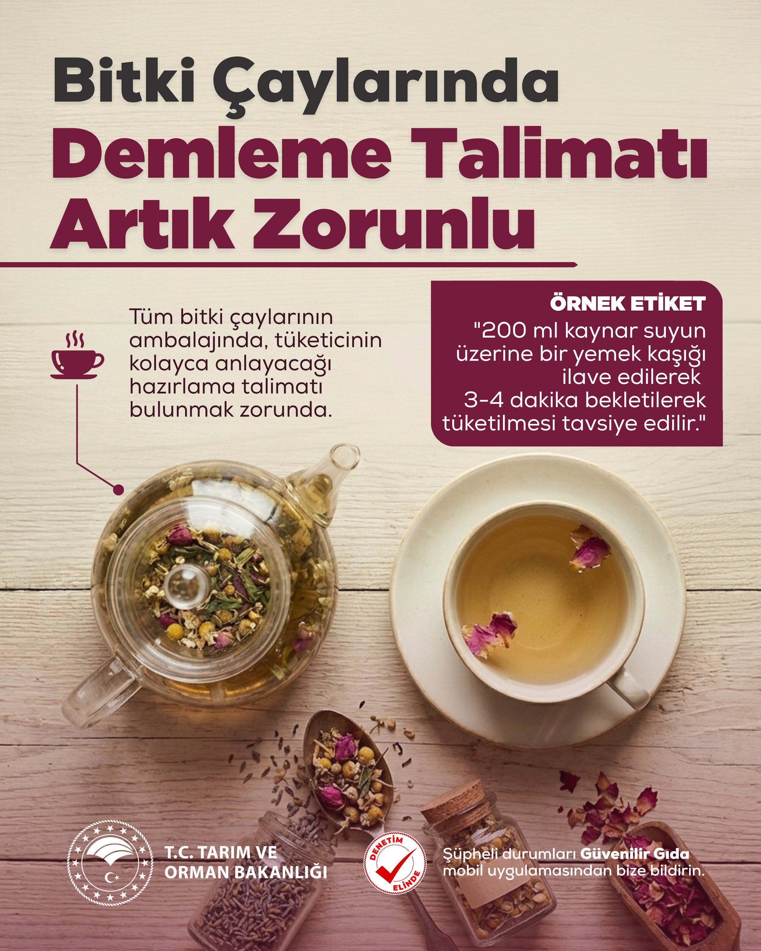 Bitki çayları için yeni düzenleme: Demleme talimatı artık zorunlu