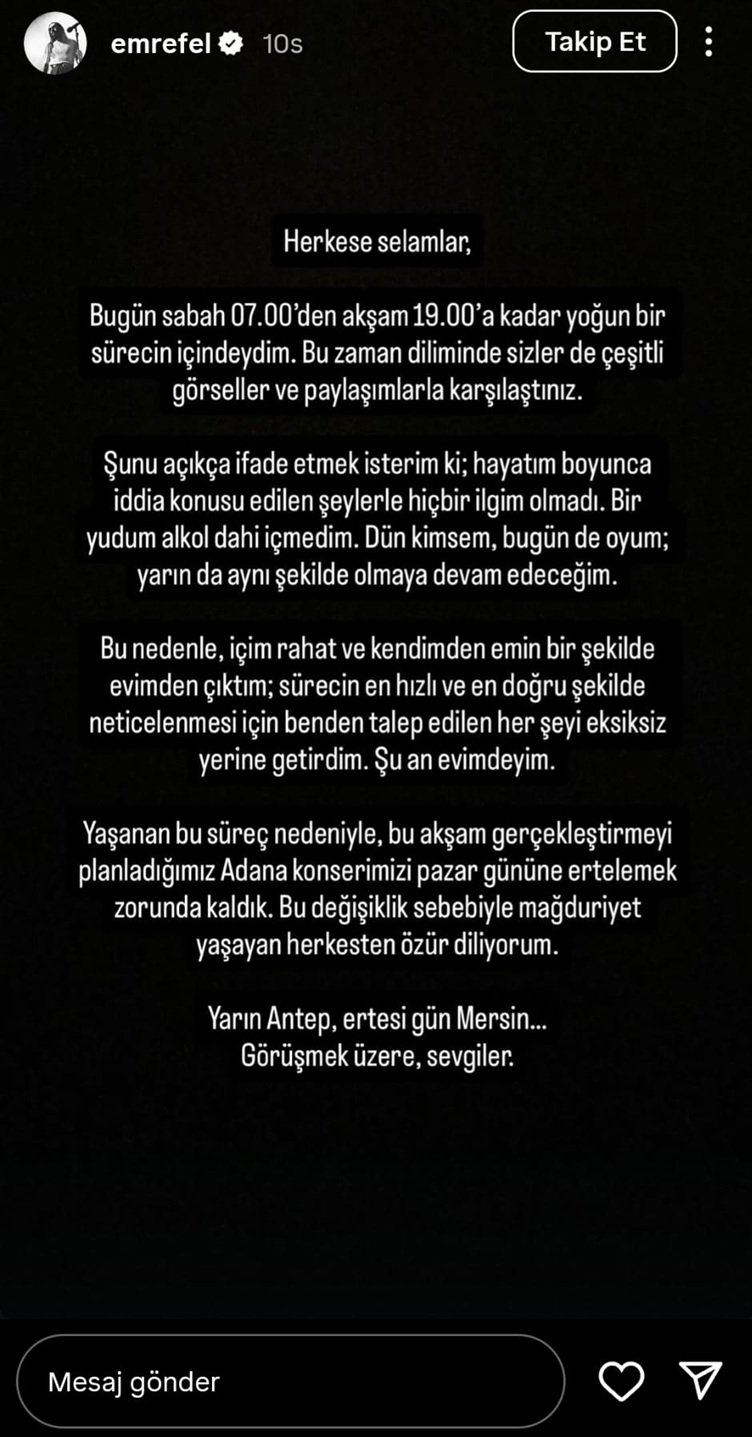 Gözaltına alınmıştı: Şarkıcı Emre Fel'den ilk açıklama!-1