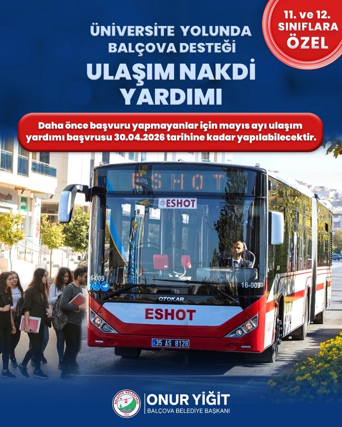 Balçova’da öğrencilere ulaşım desteği: Son başvuru tarihi açıklandı-1