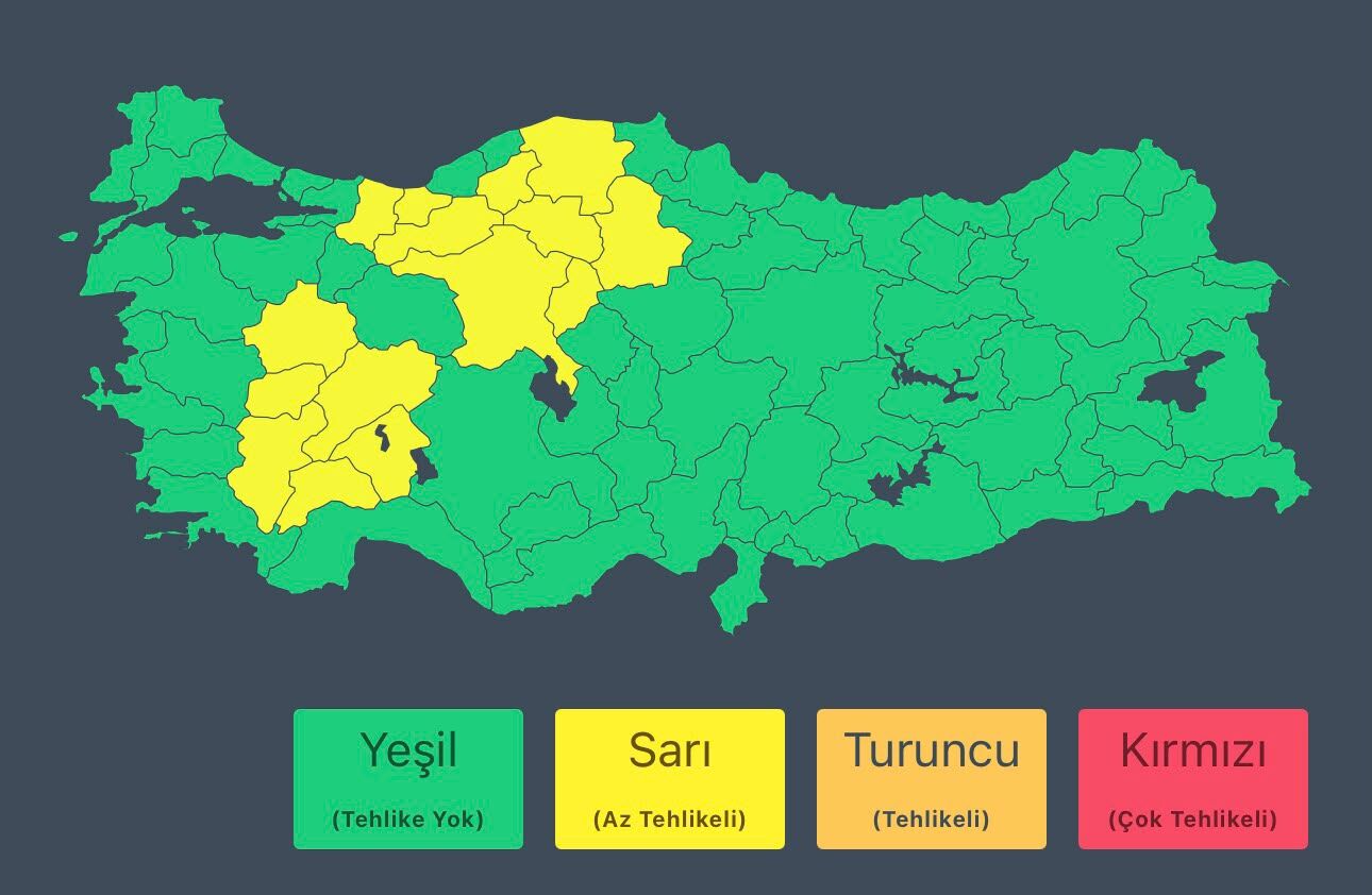 Bakanlık’tan bayramın ikinci günü için hava durumu uyarısı