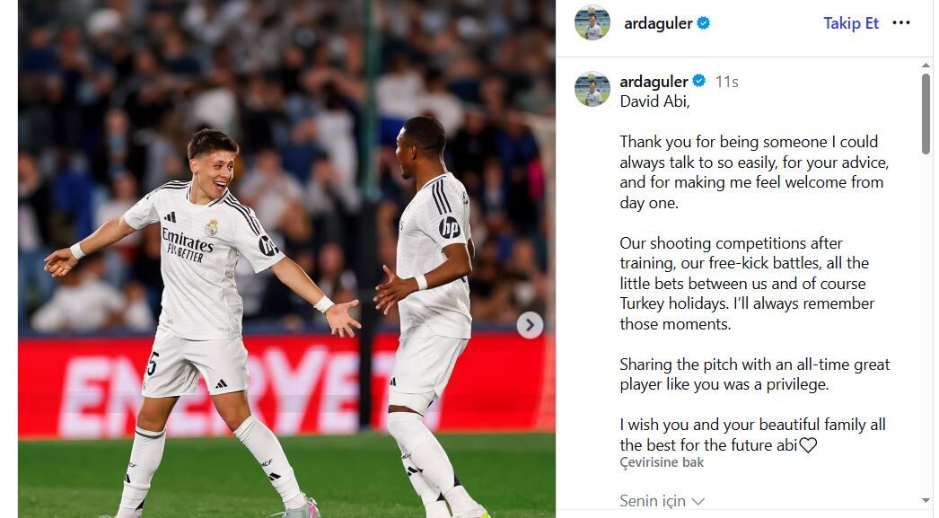 Real Madrid’de ayrılık: Arda Güler’de duygu yüklü paylaşım